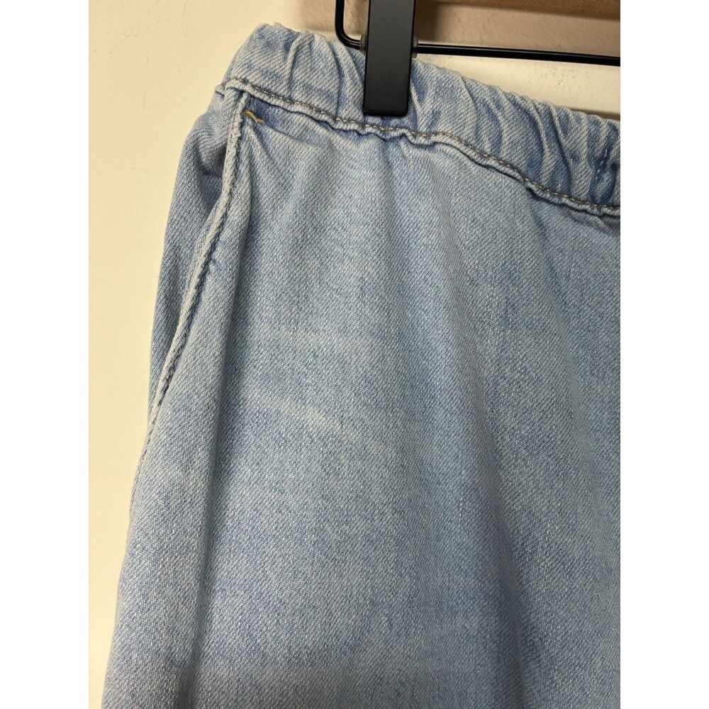 Zara Wide Leg Light Wash XL Pullstring Jeans High Waist Oversized - Picture 7 of 16
